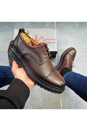 HAKİKİ DERİ LACİVERT GÜNLÜK ERKEK AYAKKABI