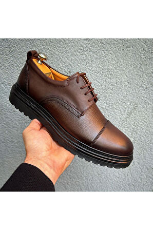 HAKİKİ DERİ LACİVERT GÜNLÜK ERKEK AYAKKABI