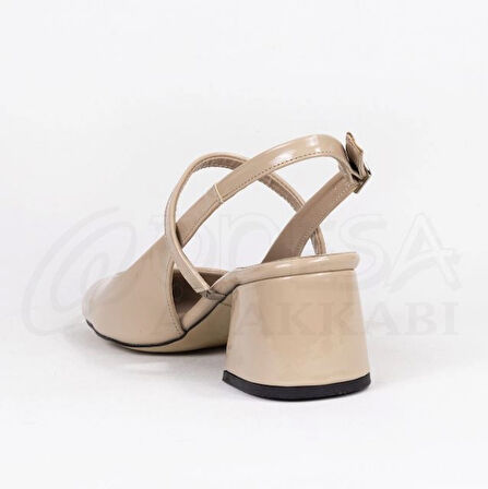 Mergenshoes Mf301 Ten Üstten Bantlı Kadın Topuklu Ayakkabı