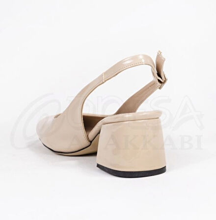 Mergenshoes Mf302 Ten Düz Kadın 6 Cm Topuklu Ayakkabı