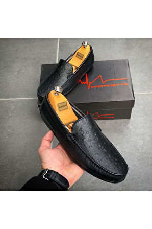 HAKİKİ DERİ SİYAH GÜNLÜK ERKEK AYAKKABI MRTCNT100