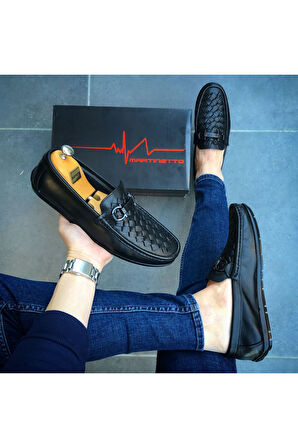 HAKİKİ DERİ SİYAH GÜNLÜK ERKEK AYAKKABI MRTCNTB200