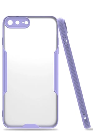 Newface Apple iPhone 7 Plus Kılıf Platin Silikon - Lila
