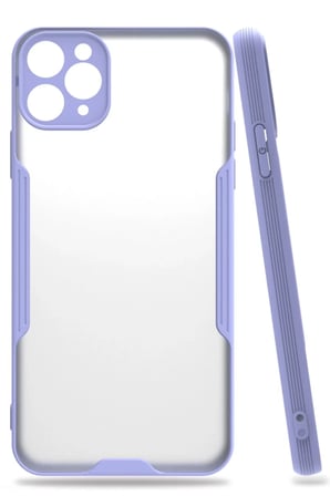 Newface Apple iPhone 11 Pro Max Kılıf Platin Silikon - Lila