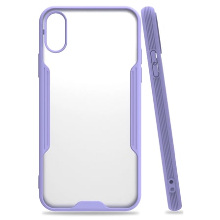 Newface Apple iPhone X Kılıf Platin Silikon - Lila