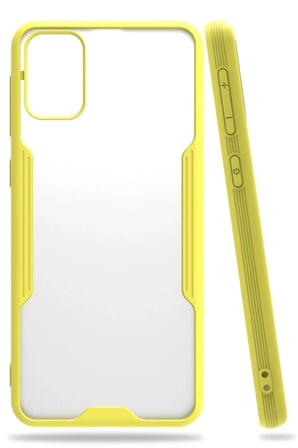 Newface Samsung Galaxy M31 Kılıf Platin Silikon - Sarı