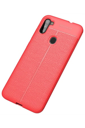 Newface Samsung Galaxy A11 Kılıf Auto Focus Kapak - Kırmızı