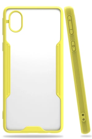 Newface Samsung Galaxy A01 Core Kılıf Platin Silikon - Sarı