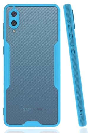 Newface Samsung Galaxy A02 Kılıf Platin Silikon - Mavi
