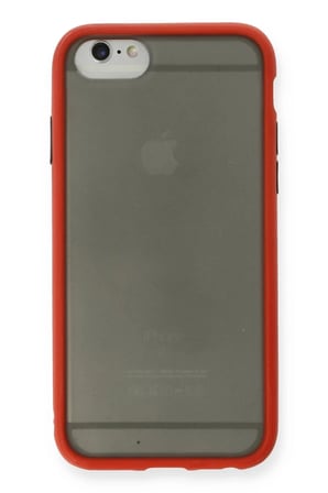 Newface Apple iPhone 6 Kılıf Montreal Silikon Kapak - Kırmızı