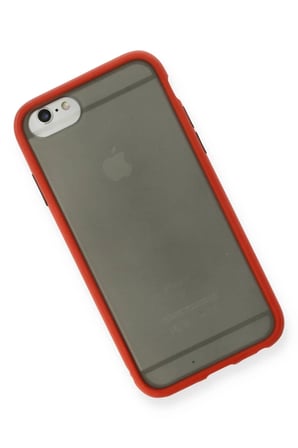 Newface Apple iPhone 6 Kılıf Montreal Silikon Kapak - Kırmızı