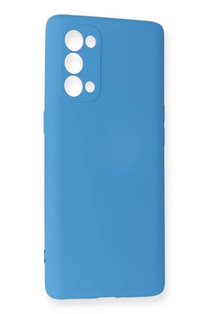 Newface Oppo Reno 5 Pro Kılıf Nano içi Kadife Silikon - Mavi
