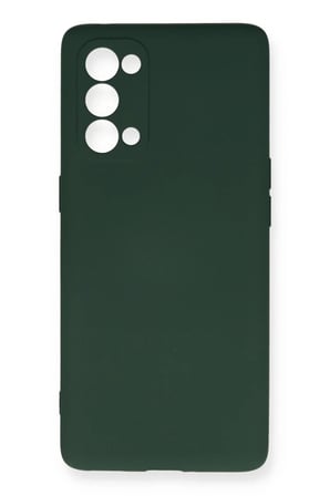Newface Oppo Reno 5 Pro Kılıf Nano içi Kadife Silikon - Koyu Yeşil