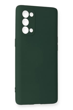 Newface Oppo Reno 5 Pro Kılıf Nano içi Kadife Silikon - Koyu Yeşil