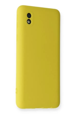 Newface Samsung Galaxy A01 Core Kılıf Nano içi Kadife Silikon - Sarı