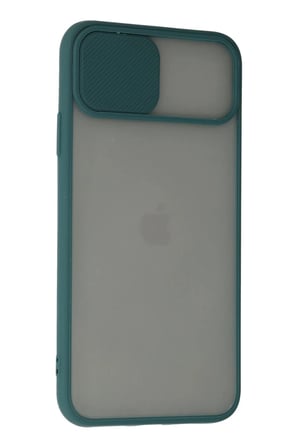 Newface Apple iPhone 11 Pro Kılıf Palm Buzlu Kamera Sürgülü Silikon - Yeşil