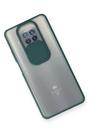 Newface Xiaomi Mi 10T Lite Kılıf Palm Buzlu Kamera Sürgülü Silikon - Yeşil
