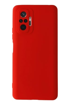Newface Xiaomi Redmi Note 10 Pro Kılıf Nano içi Kadife Silikon - Kırmızı