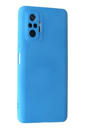 Newface Xiaomi Redmi Note 10 Pro Kılıf Nano içi Kadife Silikon - Mavi