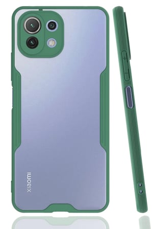 Newface Xiaomi Mİ 11 Lite Kılıf Platin Silikon - Yeşil