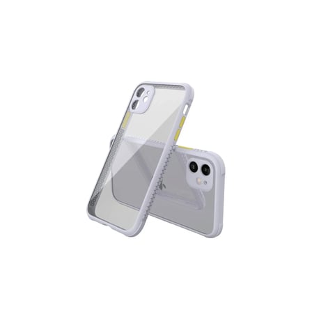 Newface Apple iPhone 12 Mini Kılıf Miami Şeffaf Silikon - Lila