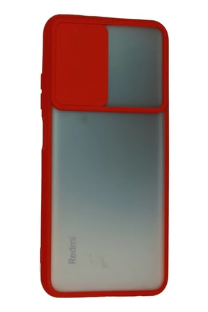 Newface Xiaomi Redmi Note 10 Kılıf Palm Buzlu Kamera Sürgülü Silikon - Kırmızı