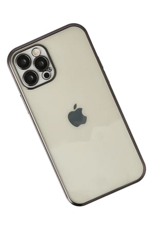 Newface Apple iPhone 12 Pro Max Kılıf Razer Lensli Silikon - Siyah