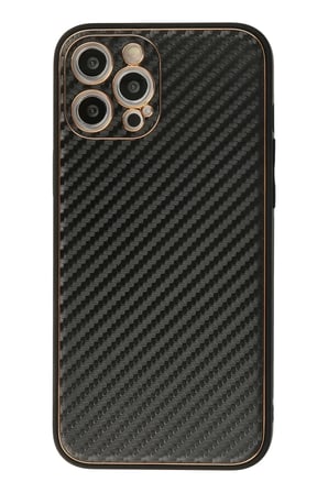 Newface Apple iPhone 12 Pro Kılıf Coco Karbon Silikon - Siyah