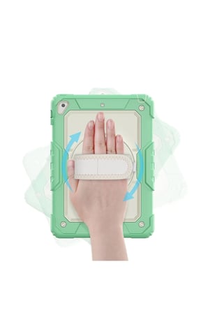 Newface Apple iPad 5 Air 9.7 Kılıf Strap New Tablet Kapak - Yeşil
