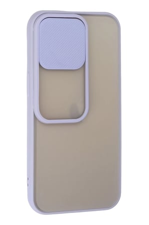 Newface Apple iPhone 13 Pro Kılıf Palm Buzlu Kamera Sürgülü Silikon - Lila
