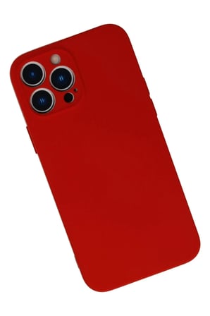Newface Apple iPhone 13 Pro Kılıf Nano içi Kadife Silikon - Kırmızı