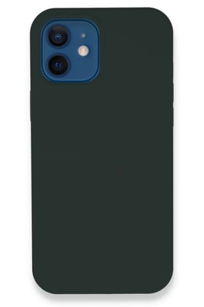 Newface Apple iPhone 12 Kılıf Lansman Legant Silikon - Koyu Yeşil