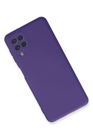Newface Samsung Galaxy A22 Kılıf Nano içi Kadife Silikon - Mor