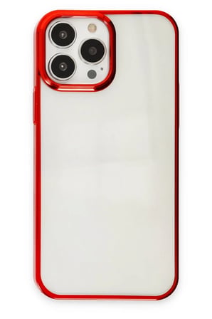 Newface Apple iPhone 13 Pro Max Kılıf Element Silikon - Kırmızı