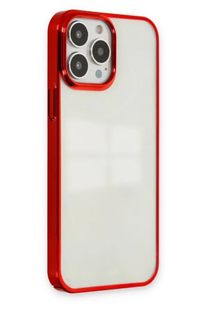 Newface Apple iPhone 13 Pro Max Kılıf Element Silikon - Kırmızı