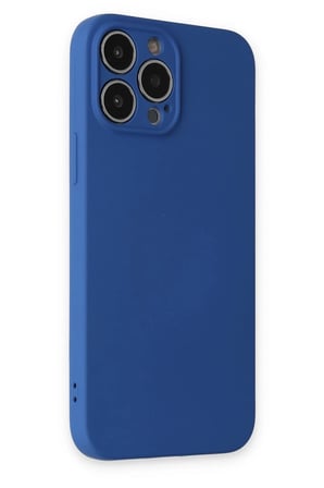 Newface Apple iPhone 13 Pro Max Kılıf Nano içi Kadife Silikon - Lacivert