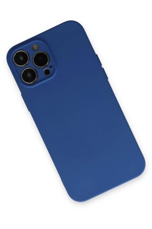 Newface Apple iPhone 13 Pro Max Kılıf Nano içi Kadife Silikon - Lacivert