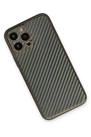 Newface Apple iPhone 13 Pro Max Kılıf Coco Karbon Silikon - Füme