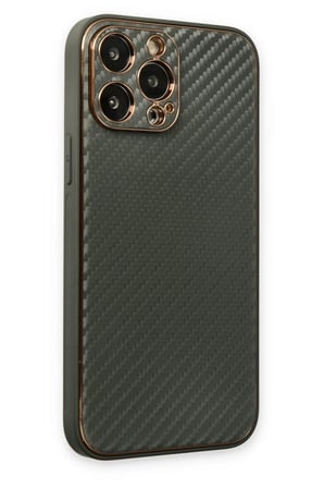 Newface Apple iPhone 13 Pro Max Kılıf Coco Karbon Silikon - Füme