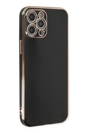 Newface Apple iPhone 12 Pro Max Kılıf Volet Silikon - Siyah