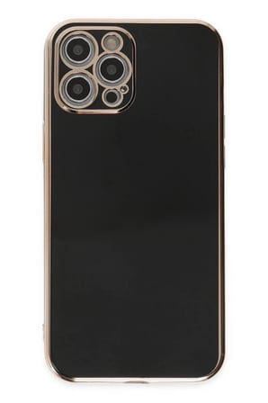 Newface Apple iPhone 12 Pro Max Kılıf Volet Silikon - Siyah