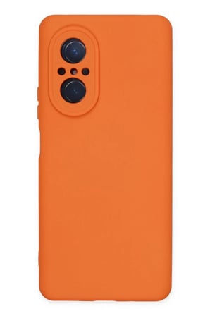 Newface Huawei Nova 9 SE Kılıf Nano içi Kadife Silikon - Turuncu