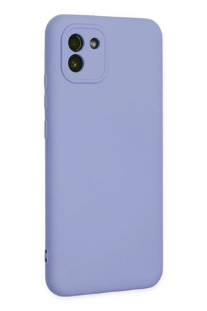 Newface Samsung Galaxy A03 Kılıf Nano içi Kadife Silikon - Lila