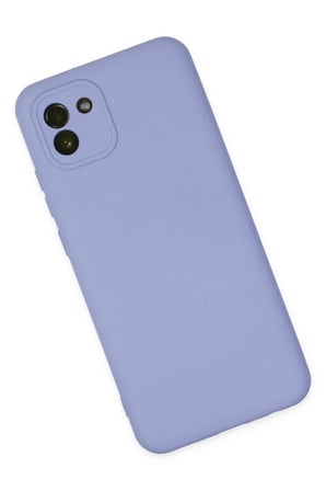 Newface Samsung Galaxy A03 Kılıf Nano içi Kadife Silikon - Lila