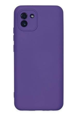 Newface Samsung Galaxy A03 Kılıf Nano içi Kadife Silikon - Mor