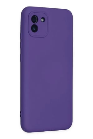 Newface Samsung Galaxy A03 Kılıf Nano içi Kadife Silikon - Mor
