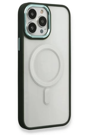 Newface Apple iPhone 14 Pro Max Kılıf Room Magneticsafe Silikon - Köknar Yeşili