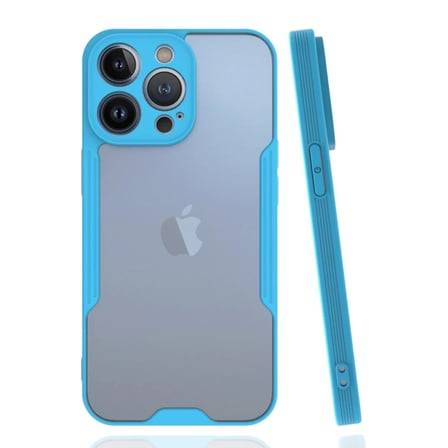 Newface Apple iPhone 14 Pro Kılıf Platin Silikon - Mavi