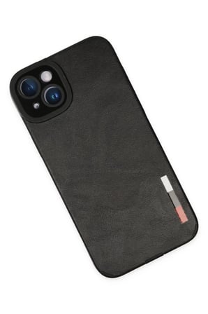 Newface Apple iPhone 14 Plus Kılıf Loop Deri Silikon - Siyah