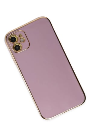Newface Apple iPhone 12 Kılıf Volet Silikon - Mor
